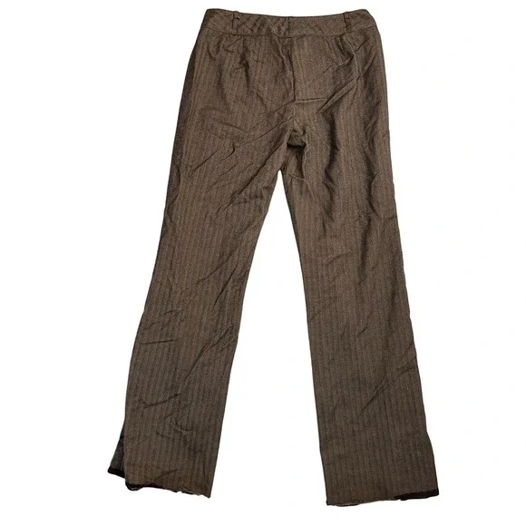 Saragano Black Gray Herringbone Career Pants Women's Size 6 Trousers FLAW - Picture 4 of 7